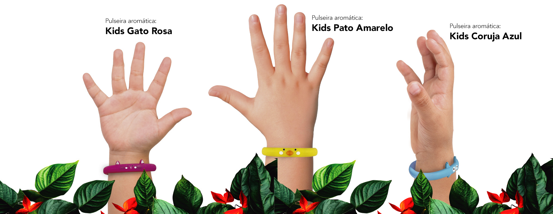 Pulseras aromáticas adulto: verde, azul y negro | ByePic®
